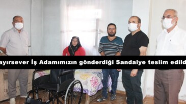 Hayırsever İş Adamımızın gönderdiği Sandalye teslim edildi!