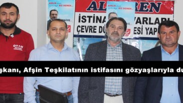 İlçe Başkanı, Afşin Teşkilatının istifasını gözyaşlarıyla duyurdu!