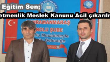 Türk Eğitim Sen; “Öğretmenlik Meslek Kanunu Acil çıkarılmalı”