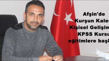 Afşin’de Kurşun Kalem Kişisel Gelişim ve KPSS Kursu eğitimlere başladı!