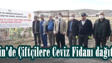 Afşin’de Çiftçilere Ceviz Fidanı dağıtıldı.