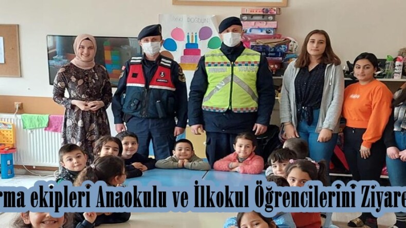 Jandarma ekipleri Anaokulu ve İlkokul Öğrencilerini Ziyaret Etti.