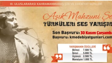 Âşık Mahzuni Şerif Türküleri Ses Yarışması’nda Başvuru Süresi Uzatıldı.