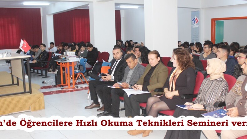 Afşin’de Öğrencilere Hızlı Okuma Teknikleri Semineri verildi.