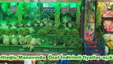 Büğetlioğlu Manavında  Özel İndirimli fiyatlar açıklandı.