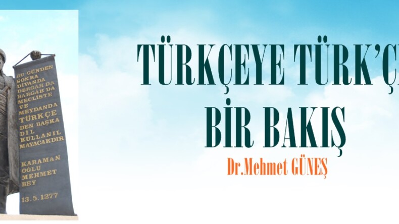 TÜRKÇEYE TÜRK’ÇE BİR BAKIŞ