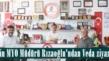 Afşin MYO Müdürü Rızaoğlu’ndan Veda ziyareti.