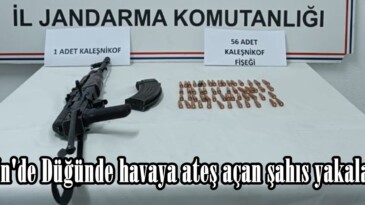 Afşin’de Düğünde havaya ateş açan şahıs yakalandı.