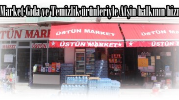 ÜSTÜN Market Gıda ve Temizlik ürünleriyle Afşin halkının hizmetinde.