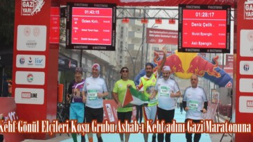 Ashab-ı Kehf Gönül Elçileri Koşu Grubu Ashab-ı Kehf adını Gazi Maratonuna yazdırdı.