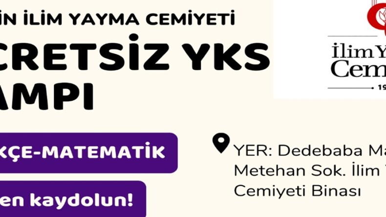 İlim Yayma Cemiyetinden Afşin’de Ücretsiz YKS Kampı.