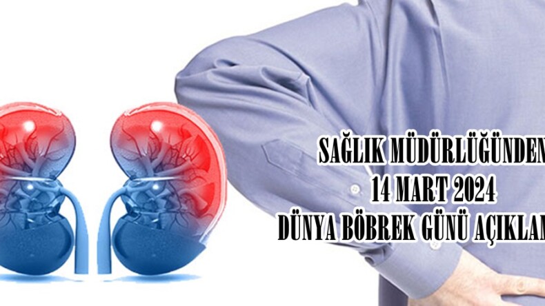 SAĞLIK MÜDÜRLÜĞÜNDEN 14 MART 2024 DÜNYA BÖBREK GÜNÜ AÇIKLAMASI.