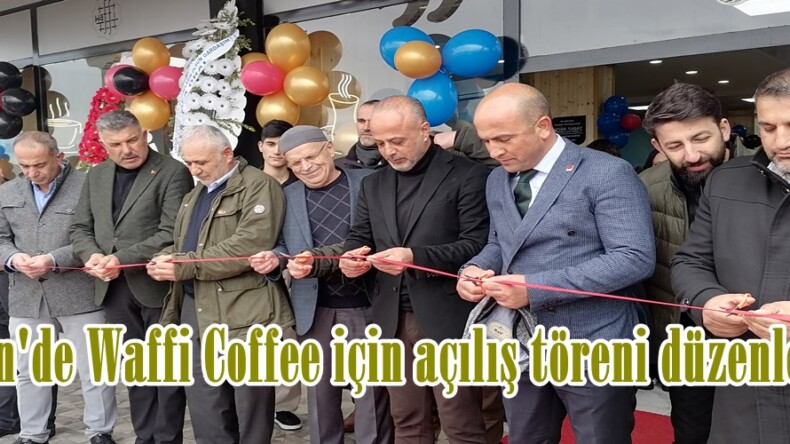 Afşin’de Waffi Coffee için açılış töreni düzenlendi.