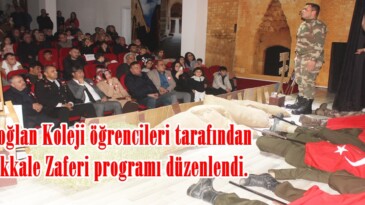 Karaoğlan Koleji öğrencileri tarafından Çanakkale Zaferi programı düzenlendi.