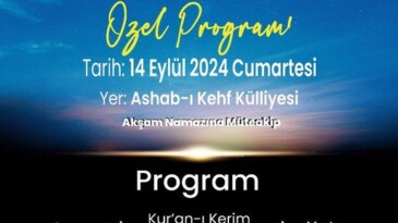 Afşin’de Mevlid Kandili Programı düzenlenecek.